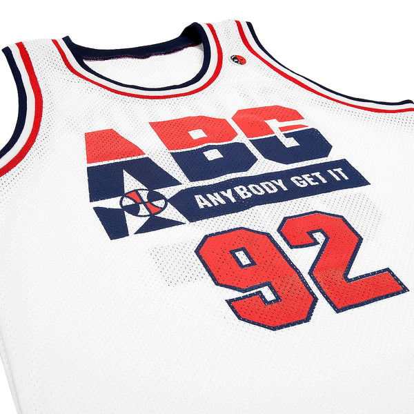 "ABG BLOODY JAY" basketball jersey - white