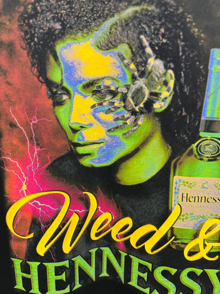Weed & Hennessey -tee-black